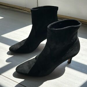 Manolo Blahnik Suede Ankle Sock Boots | semi pointed toes | size IT40